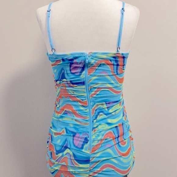 NWT wild fable psychedelic print micro mesh maxi dress - Picture 6 of 7